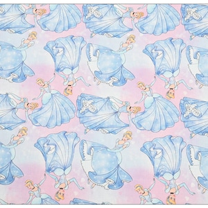 Cinderella Fabric Disney Princess Fabric Cartoon Cotton Fabric by the ...