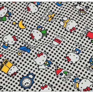 Hello Kitty Fabric Lucky Kitty Fabric Japanese Anime Fabric Cartoon Cotton Fabric By The Half Yard