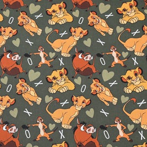 Lion King Fabric Lion Simba Mufasa Fabric Anime Fabric Cartoon Cotton Fabric By The Half Yard
