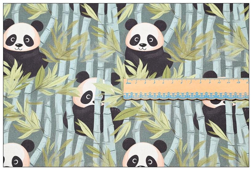 Panda Fabric Giant Panda Fabric Cotton Fabric by the Half Yard - Etsy