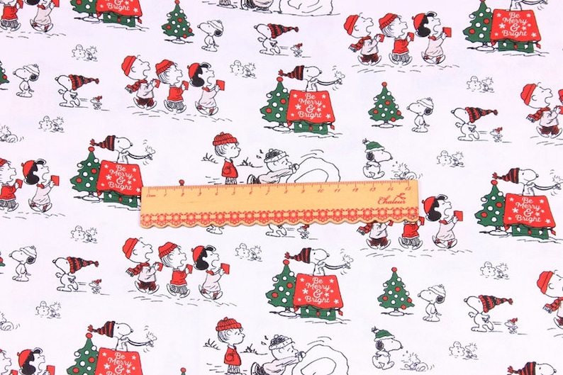 Snoopy Fabric Charlie Brown Fabric Peanuts Fabric Cartoon Cotton Fabric