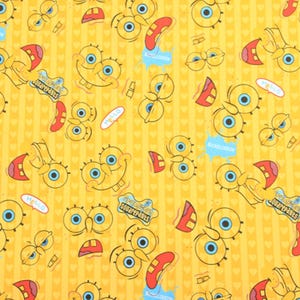 SpongeBob SquarePants Fabric SpongeBob Patrick Fabric Anime Fabric Cartoon Cotton Fabric By The Half Yard