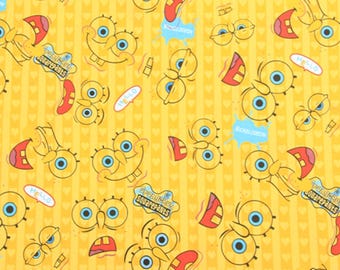 SpongeBob SquarePants Fabric SpongeBob Patrick Fabric Anime Fabric Cartoon Cotton Fabric By The Half Yard
