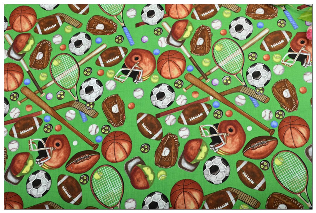 Football Fabric Sports Quilt Fabric Cartoon Cotton Fabric by Etsy
