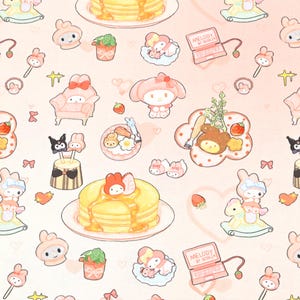 Sanrio My Melody Fabric Cartoon Cotton Fabric By The Half Yard