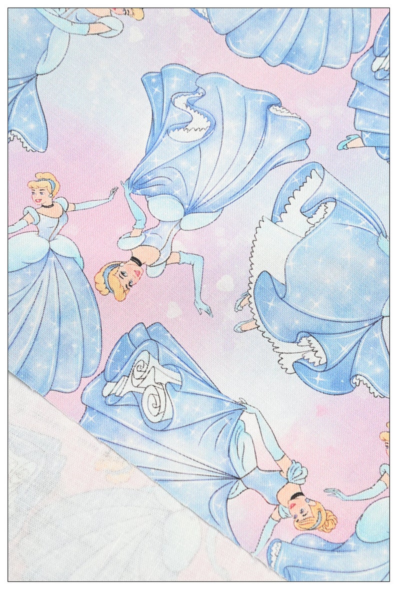 Cinderella Fabric Disney Princess Fabric Cartoon Cotton Fabric by the ...