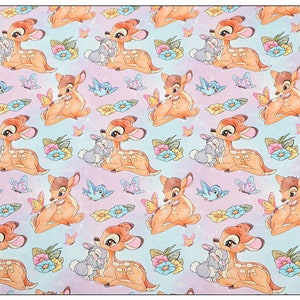 Bambi stof Bambi en vrienden stof Anime stof Cartoon katoenen stof op halve meter