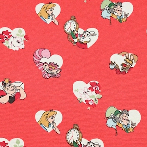 Alice in Wonderland Canvas Disney Alice Canvas Fabric Cotton Canvas Fabric By The Half Yard