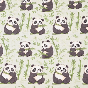 Tela de panda Tela de panda gigante Tela de algodón por media yarda