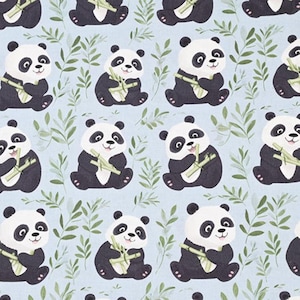 Tela Panda Tela Panda Gigante Tela de Algodón por The Half Yard