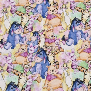 Disney Winnie the Pooh Fabric Pooh Bear Eeyore Tigger Piglet Fabric Cartoon Cotton Fabric By The Half Yard