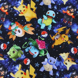 Pokemon Pocket Monster Tissu Pikachu Tissu Japonais Anime Tissu Dessin Animé Coton Tissu Par La Demi-Cour