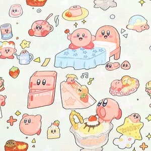 Kirby Fabric Cartoon Cotton Fabric By The Half Yard