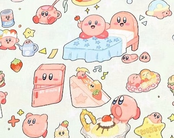 Kirby Fabric Cartoon Cotton Fabric By The Half Yard