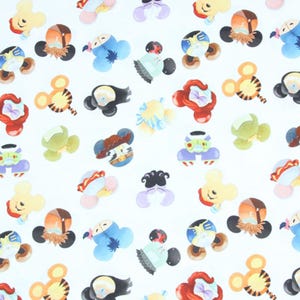 Disney Themed Fabric Character Combined Fabric Cartoon Cotton Fabric By The Half Yard