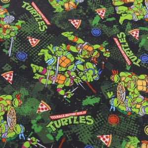 Tessuto Teenage Mutant Ninja Turtles Tessuto stampato TMNT Tessuto di cotone a cartoni animati a mezzo metro