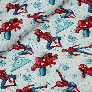 Spiderman Fabric Cartoon Cotton Fabric By The Half Yard