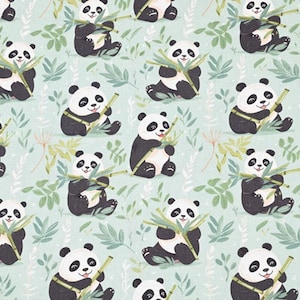 Tela Panda Tela Panda Gigante Tela de Algodón por The Half Yard