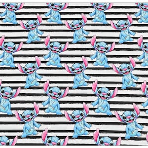 Stitch Fabric Blue Koala Fabric Anime Fabric Cartoon Cotton Fabric By The Half Yard