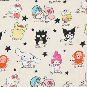 Sanrio Fabric Hello Kitty My Melody Cartoon Cotton Fabric By The Half Yard