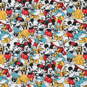 Tissu Disney Mickey Minnie Mouse Tissu Dessin Animé Tissu Coton Au Mètre