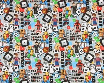 Video Game Fabric Fun Game Fabric Anime Fabric Cartoon Cotton Fabric By The Half Yard
