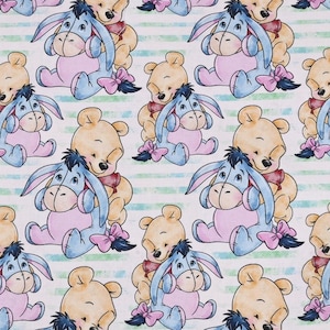 Disney Winnie the Pooh Fabric Pooh Bear Eeyore Tigger Piglet Fabric Cartoon Cotton Fabric By The Half Yard
