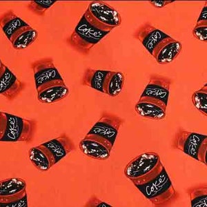 Coca-Cola Fabric Carbonate Soft Drink Fabric Anime Fabric Cartoon Cotton Fabric By The Half Yard