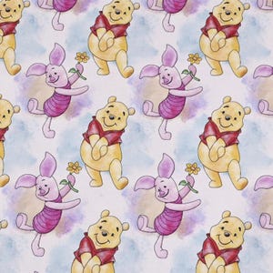 Disney Winnie the Pooh Fabric Pooh Bear Piglet Fabric Cartoon Cotton Fabric By The Half Yard