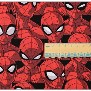 Spiderman Fabric Cartoon Cotton Fabric by the Half Yard - Etsy