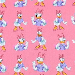 Disney Daisy Duck Fabric Anime Fabric Cartoon Cotton Fabric By The Half Yard