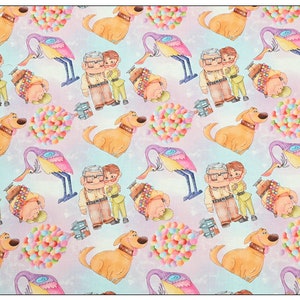 Disney UP Fabric Anime Fabric Cartoon Cotton Fabric By The Half Yard