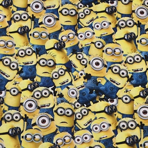 Minions Fabric Cartoon Cotton Fabric By The Half Yard