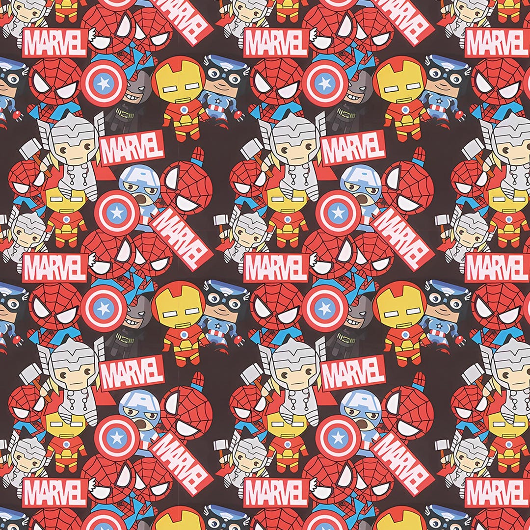 Marvel Fabric Avengers Fabric Cartoon Cotton Fabric by the Half Yard - Etsy