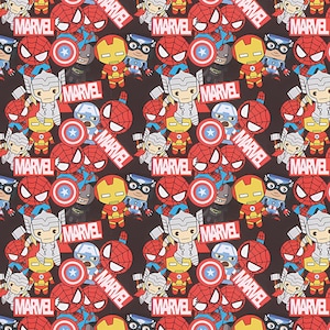 Marvel Fabric Avengers Fabric Cartoon Cotton Fabric By The Half Yard