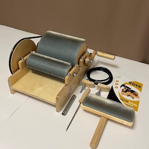 Trumkardningsmaskin TPI 96\108 för ull | Kardningsmaskin | ullbearbetning | Uncle Kolya liten 96 eller 108 TPI finfiber