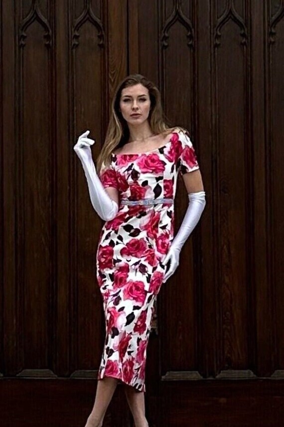 floral cotton sateen dress Karen Millen Graphic Floral Print Cotton Sateen Woven Halter Dress