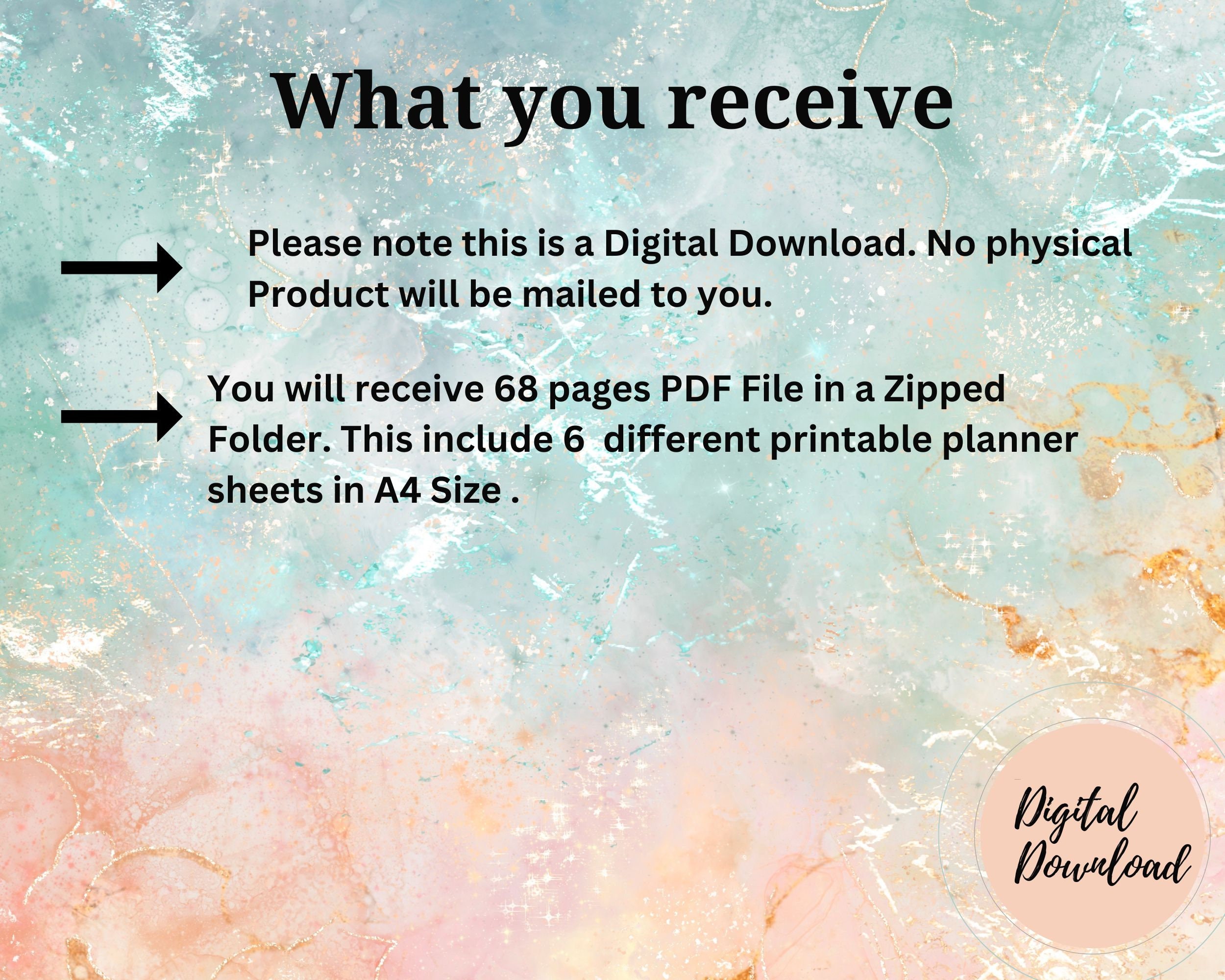 Printable Daily Planner Inserts in A4 Size Customizable Digital Planner ...