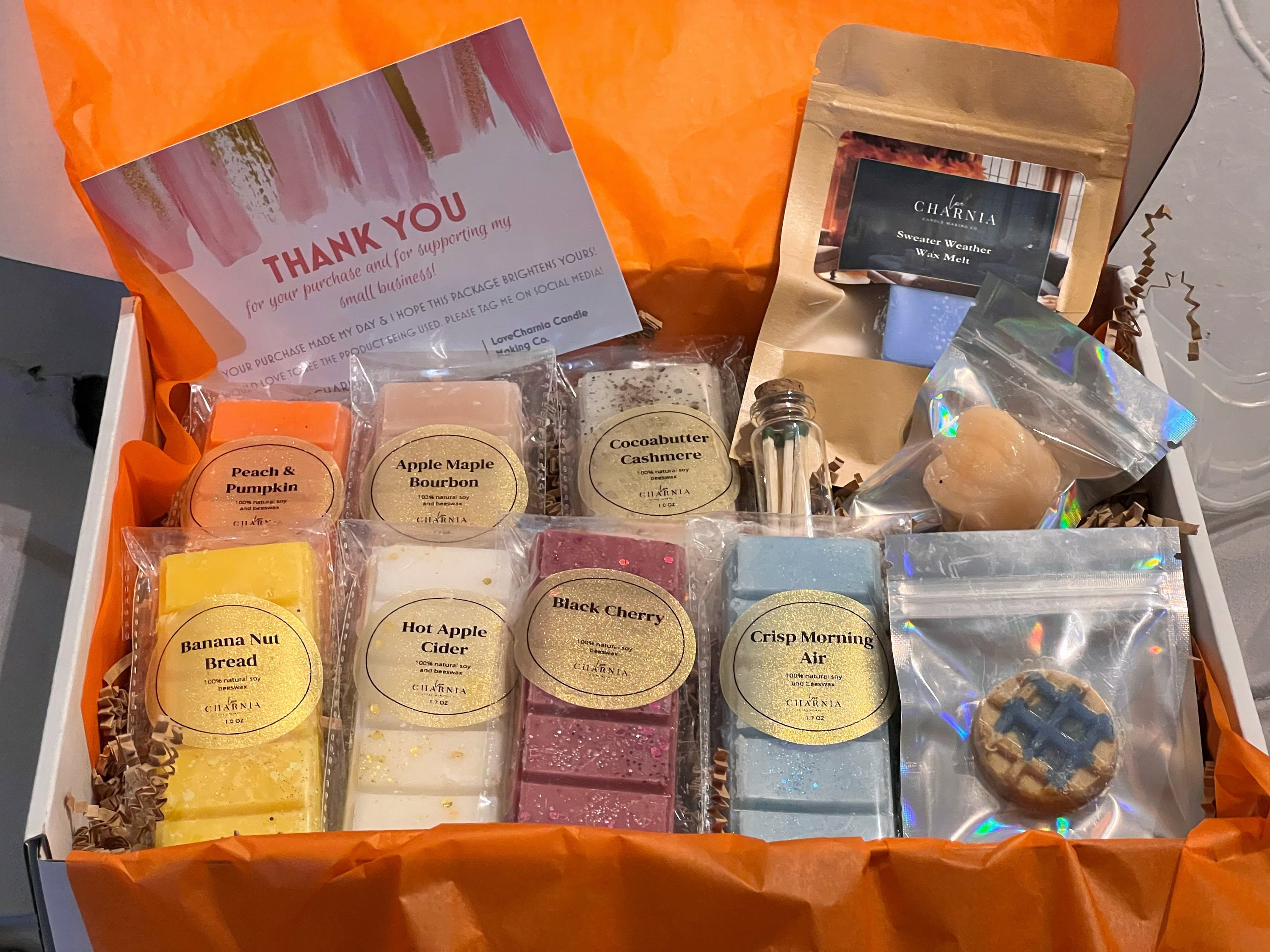 Red Wax Melt Snap Bar Glitter Gift Box Packaging – Memory Essence