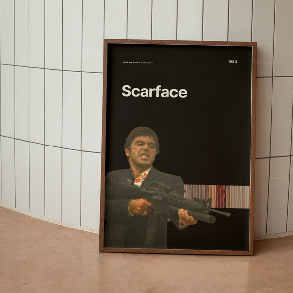 Scarface Print | Digital Download | Wall Art Poster | Movie Poster | FREE Shipping
