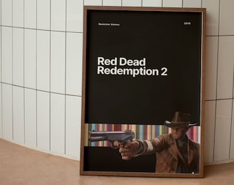 Red Dead Redemption Poster, Red Dead Art, Digital Download, Wall Art Poster, Video Game Poster