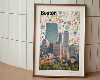 Boston Poster | Boston Print | Digital Download | Wall Art Poster | City Poster