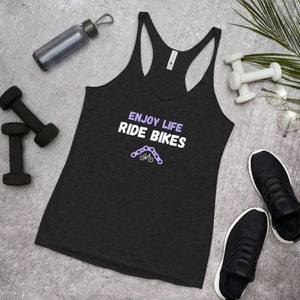 MTB Enjoy Life Ride Bikes Tank : mtb / mountain bike / women’s shirt / racerback tank