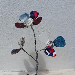 Guitar Pick Flower Bouquet – Handmade Anniversary, Birthday Gift, Spring Decor