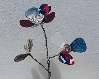 Guitar Pick Flower Bouquet – Handmade Anniversary, Birthday Gift, Spring Decor