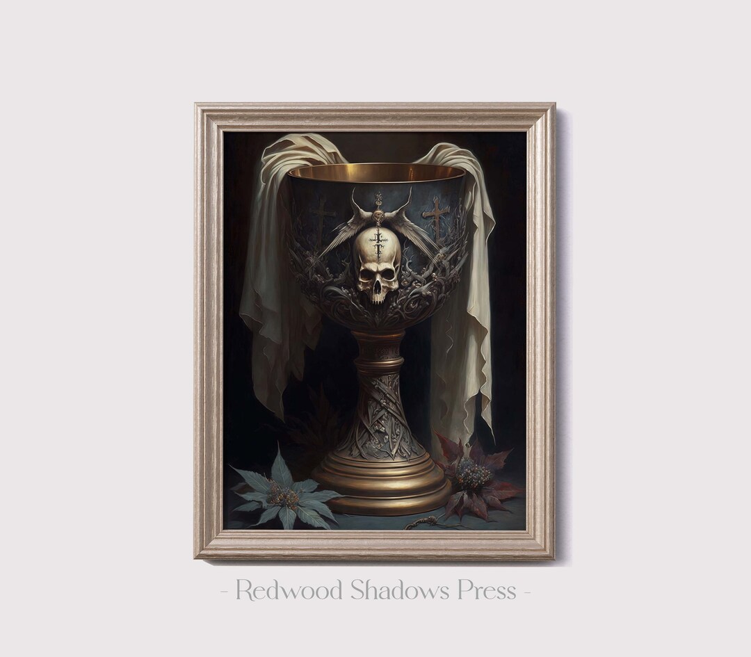 Printable Chalice Wall Art Gothic Art Print Instant Digital Download ...
