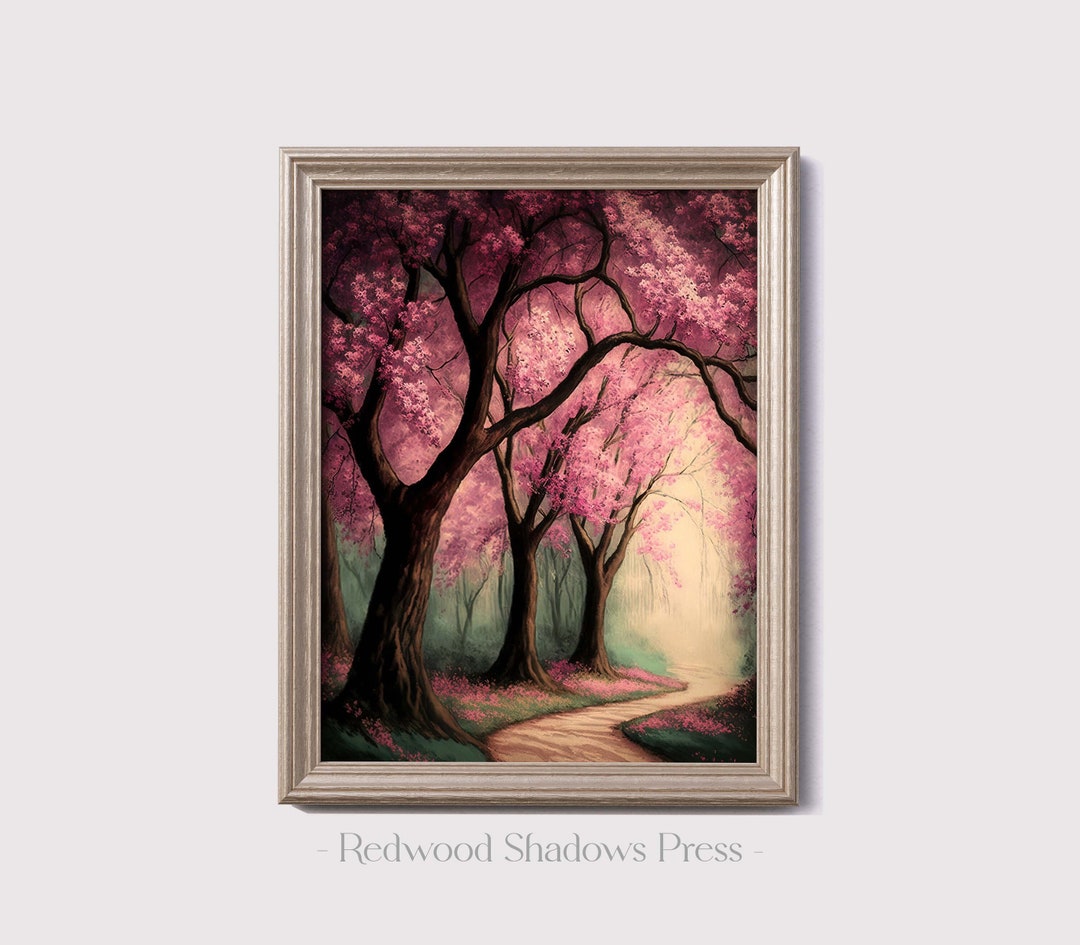 Printable Cherry Blossom Tree Wall Art Light Academia Prints