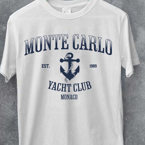 vintage unisex monaco monte carlo yacht club t shirt