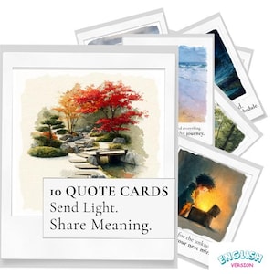 10 Printable Quote Cards for Calm & Inspiration | Positive Messages | Aesthetic Mindfulness Gift | Instant Download