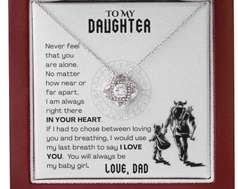 To my daughter| viking message card| love knot necklace